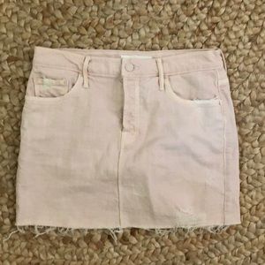 Light pink MOTHER denim mini skirt